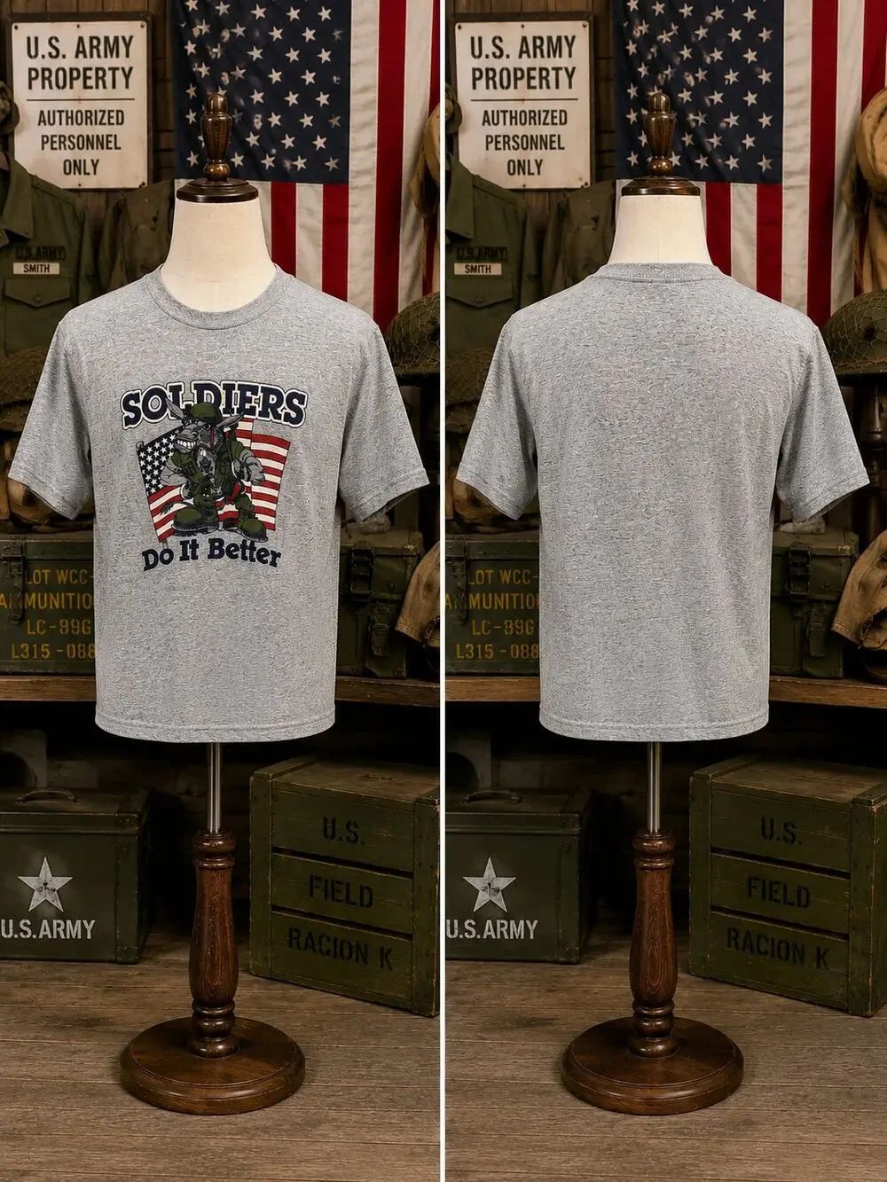 1980s Vintage Artex Jostens Soldiers Do It Better USA Army Tee Medium